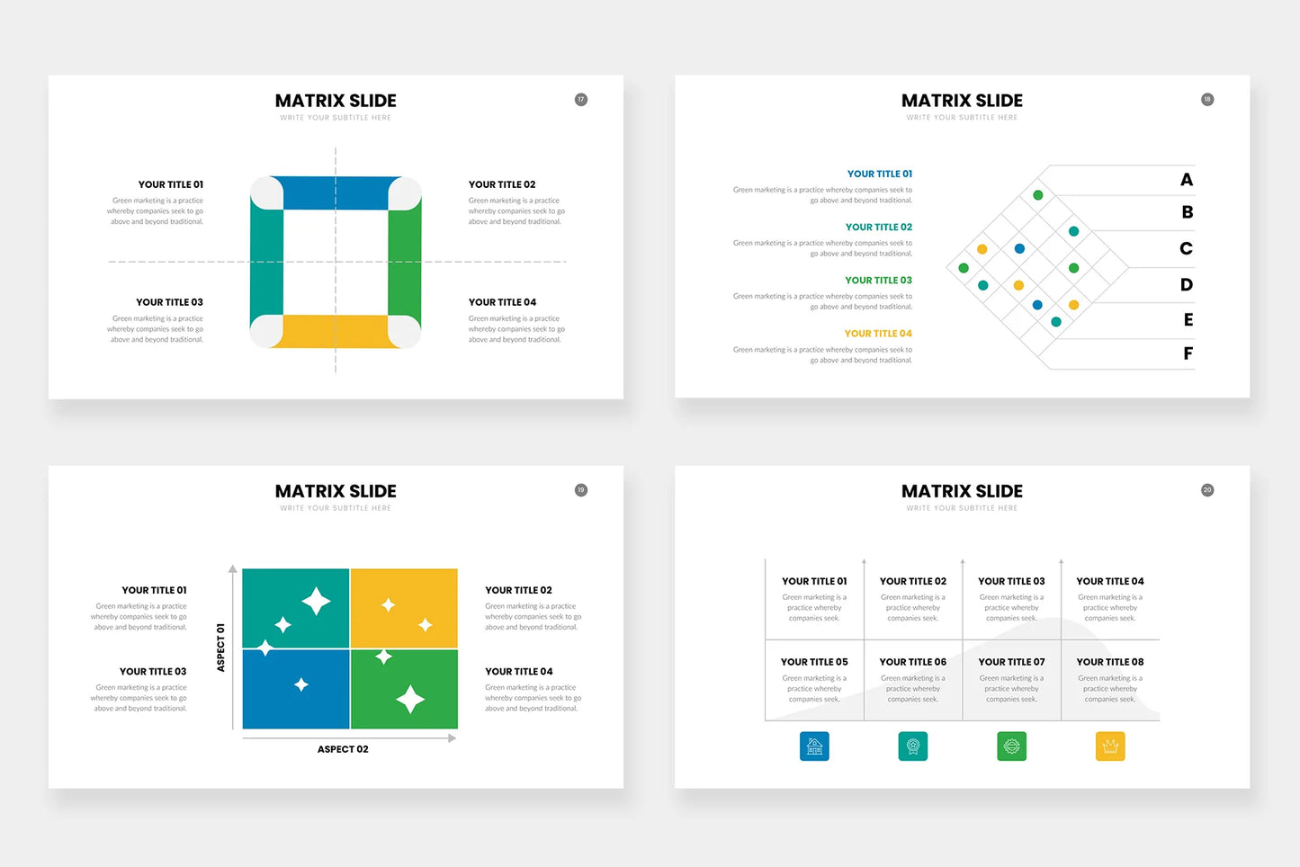 Matrix Infographic Templates PowerPoint slides