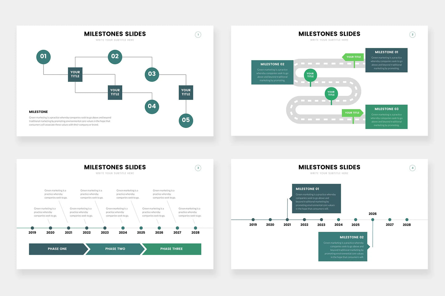 Milestones Infographics templates