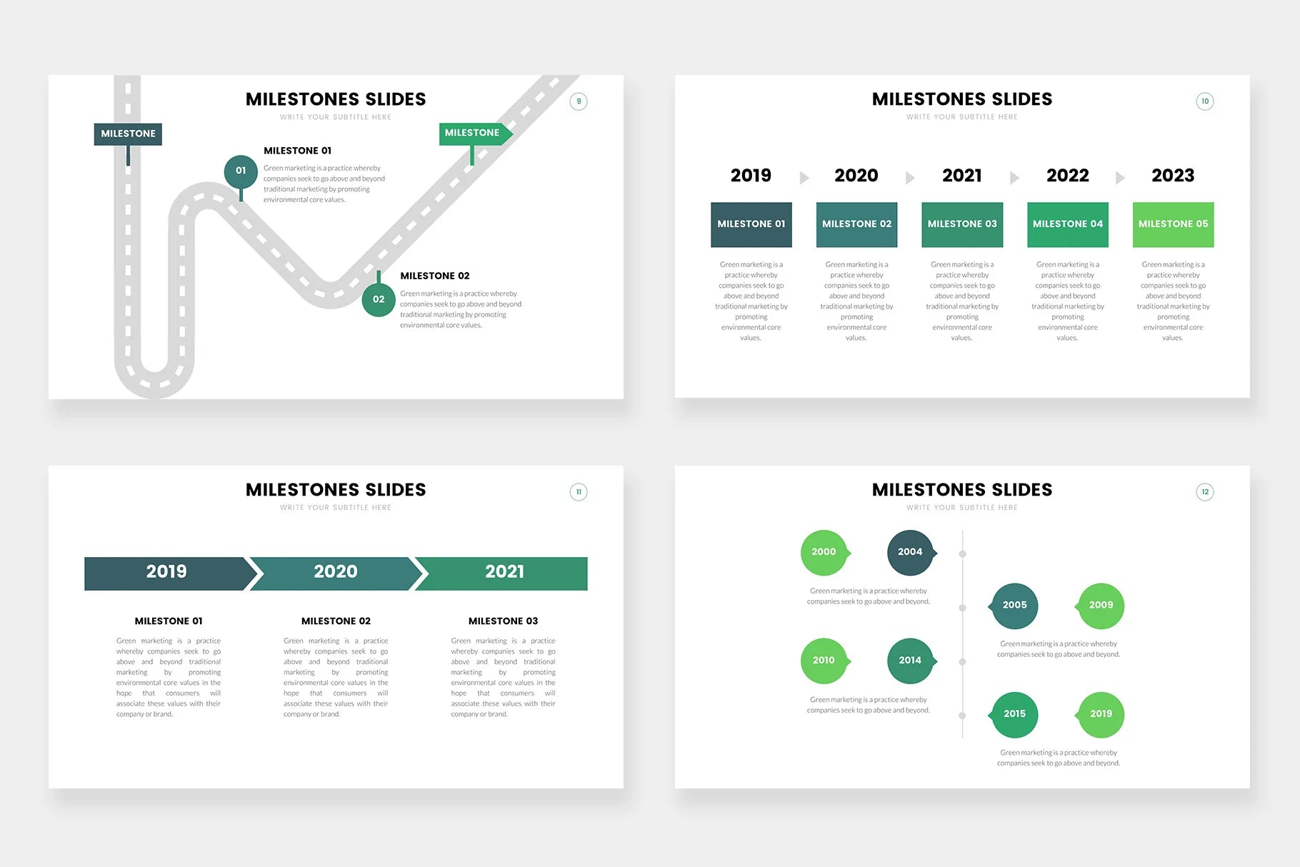Milestones Infographics templates