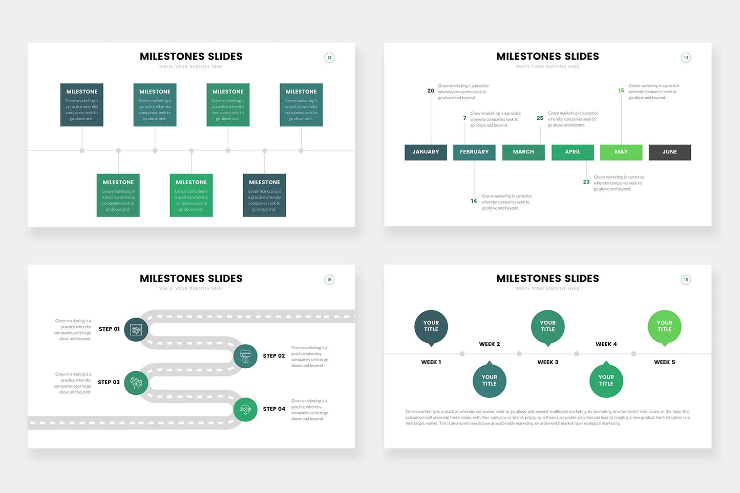 Milestones Infographics templates