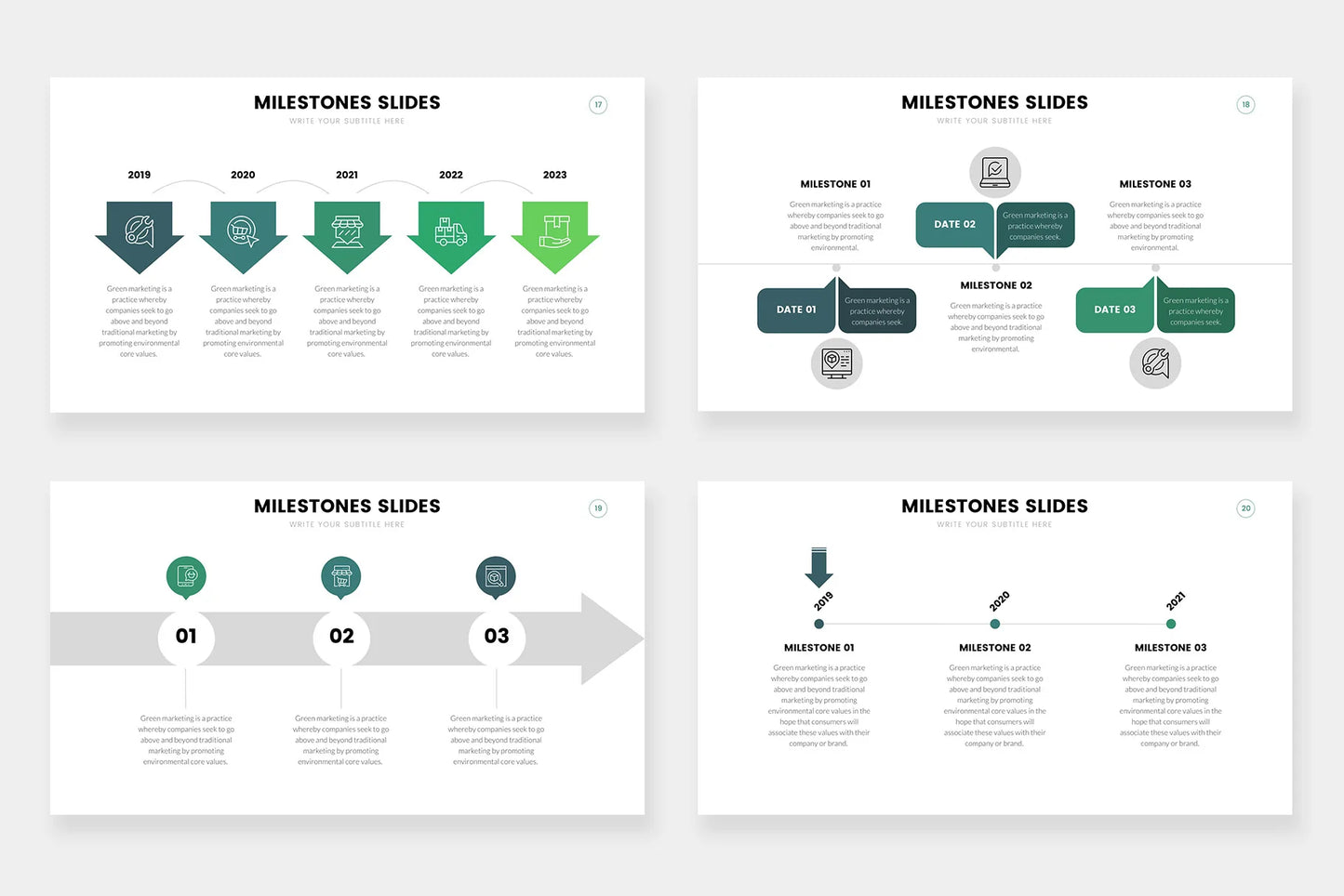 Milestones Infographics templates