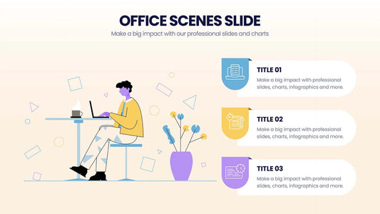 Office Scene Infographics for PowerPoint Keynote Google Slides and Illustrator Infographic templates