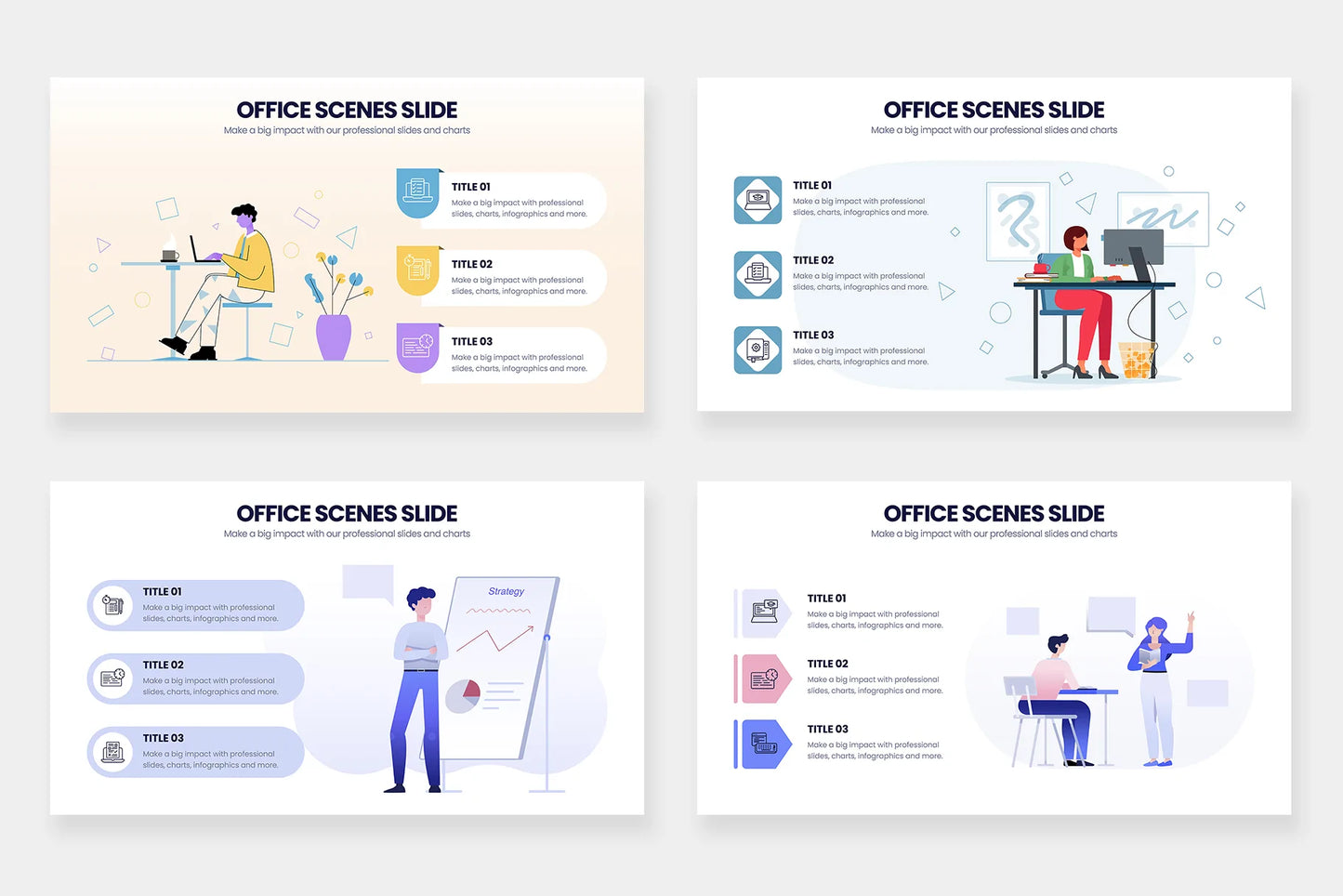 Office Scene Infographics for PowerPoint Keynote Google Slides and Illustrator Infographic templates