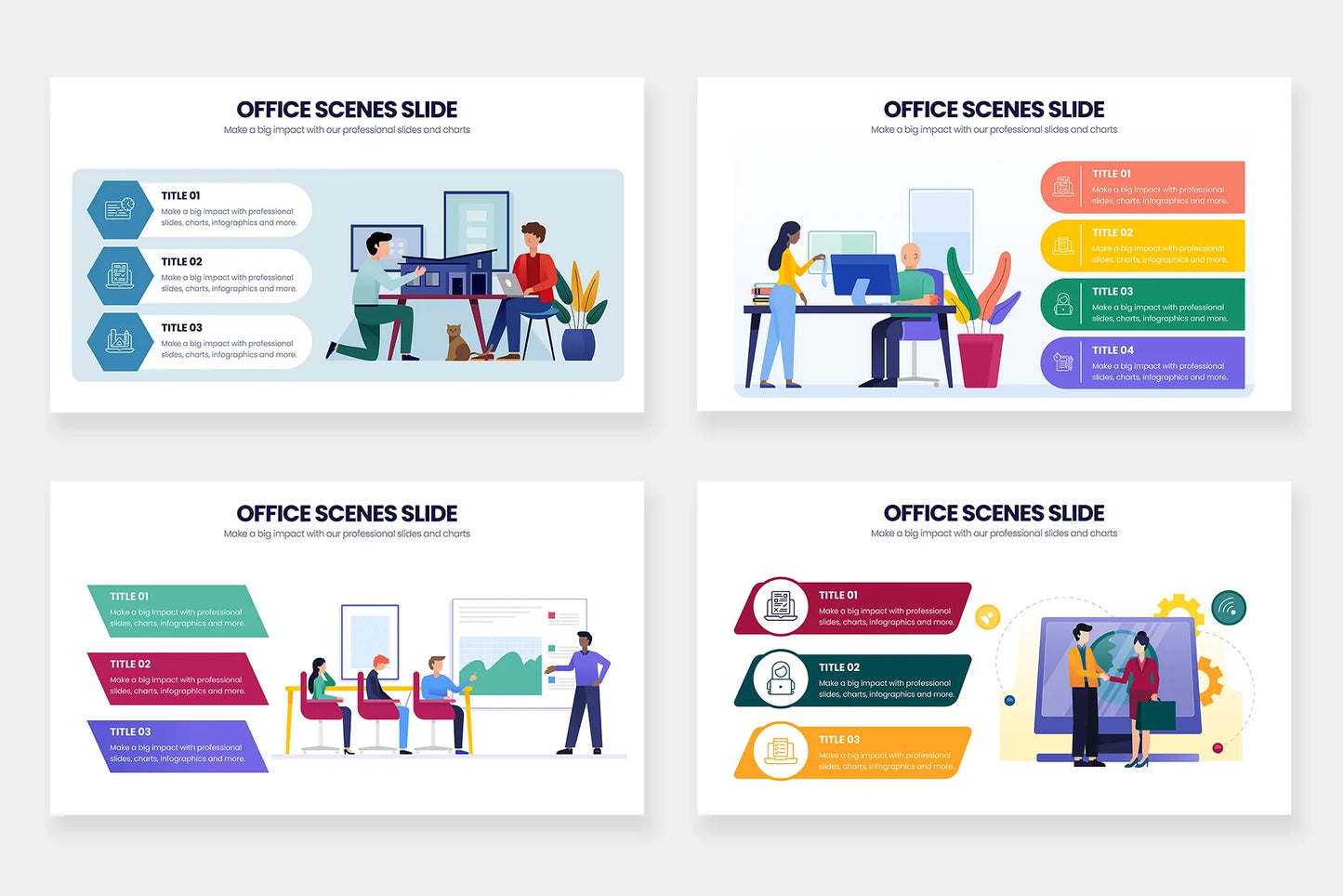 Office Scene Infographics for PowerPoint Keynote Google Slides and Illustrator Infographic templates