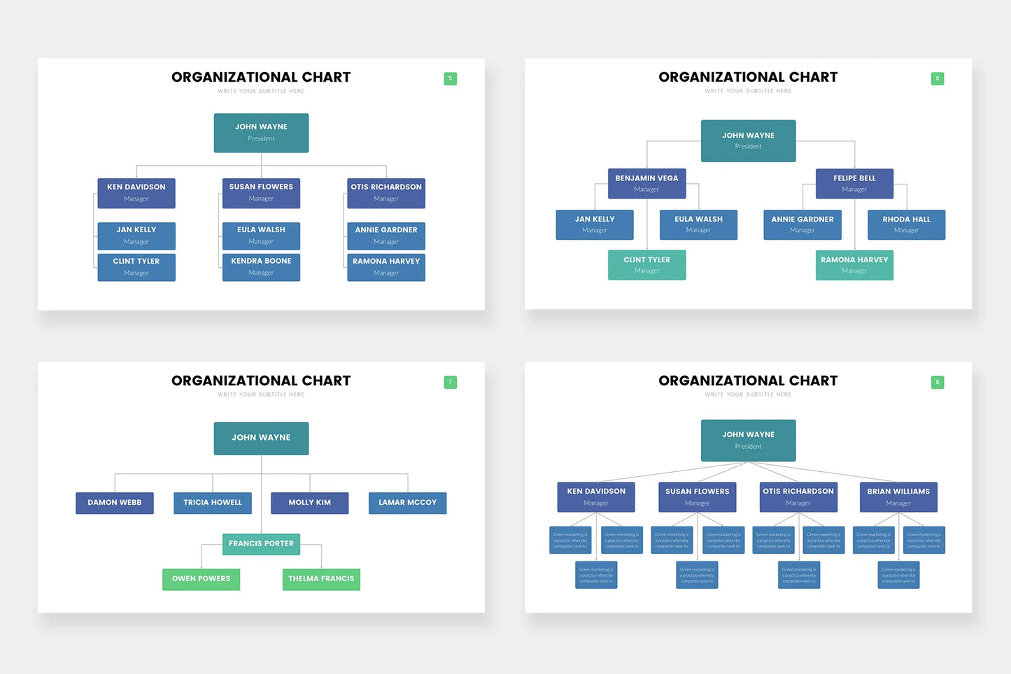 Org Chart Infographics templates