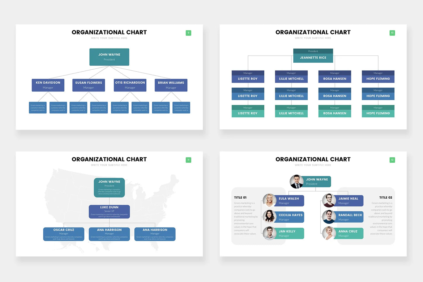 Org Chart Infographics templates