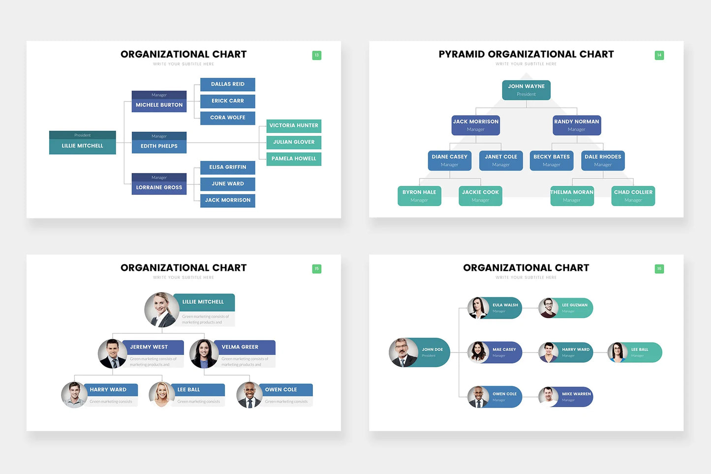 Org Chart Infographics templates