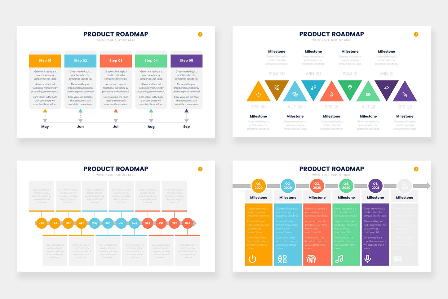 Product Roadmap Infographic templates