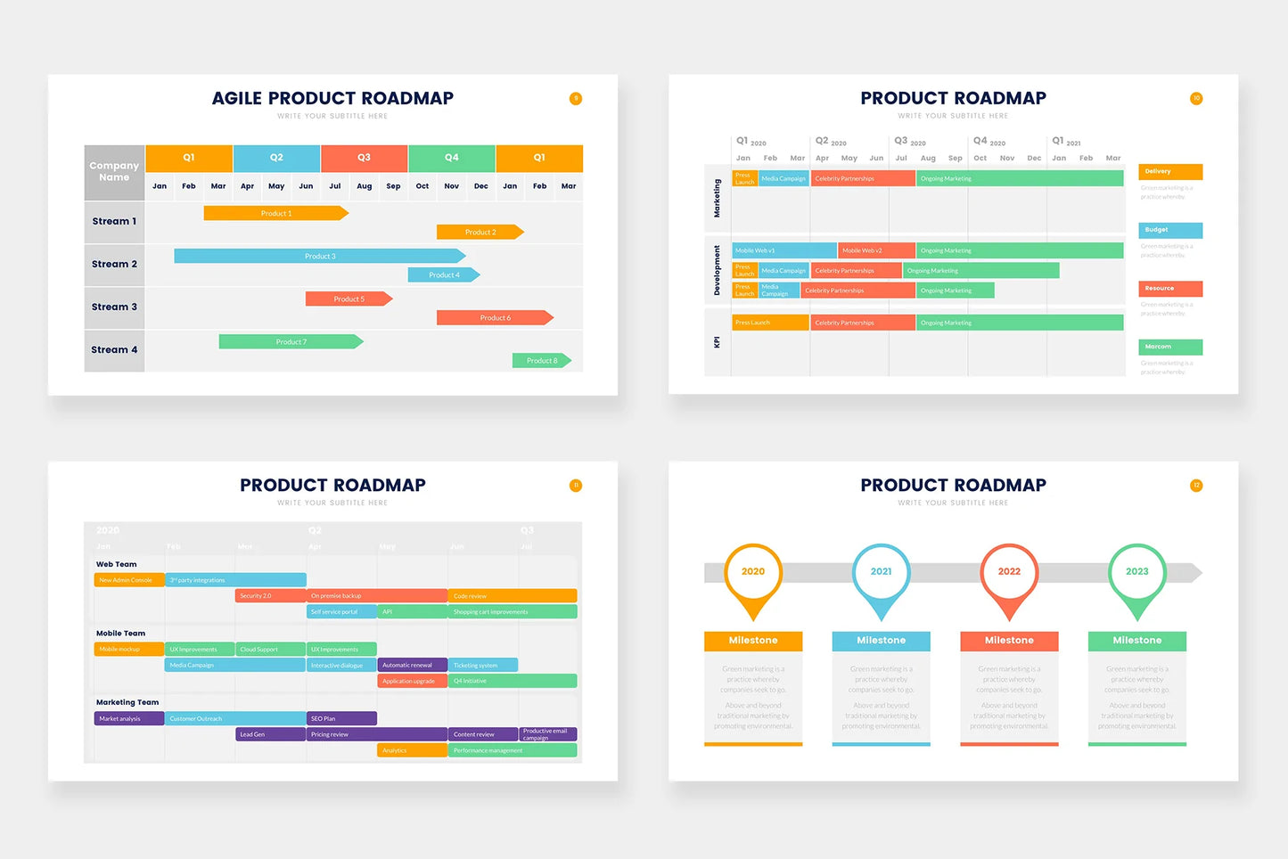 Product Roadmap Infographic templates