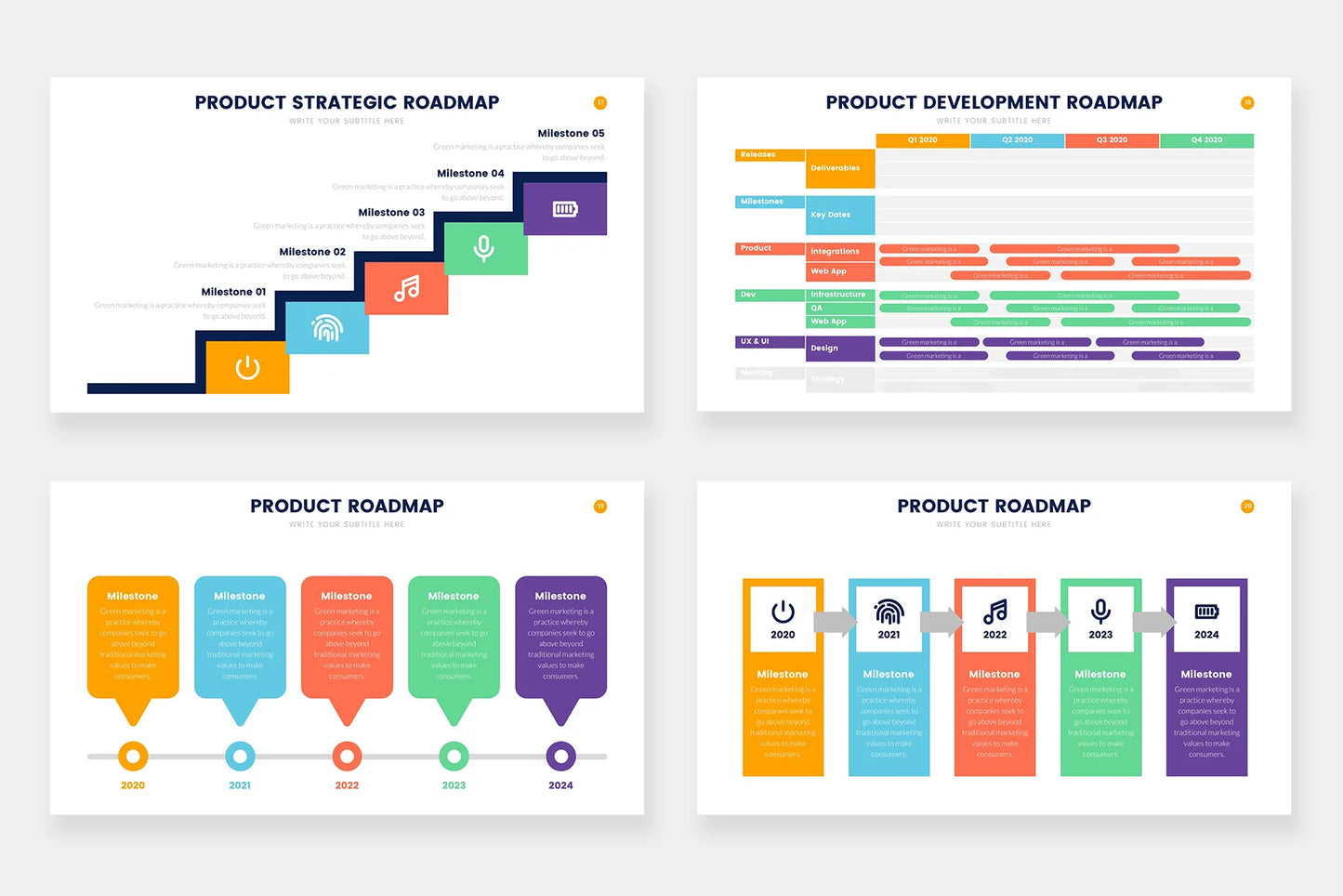 Product Roadmap Infographic templates