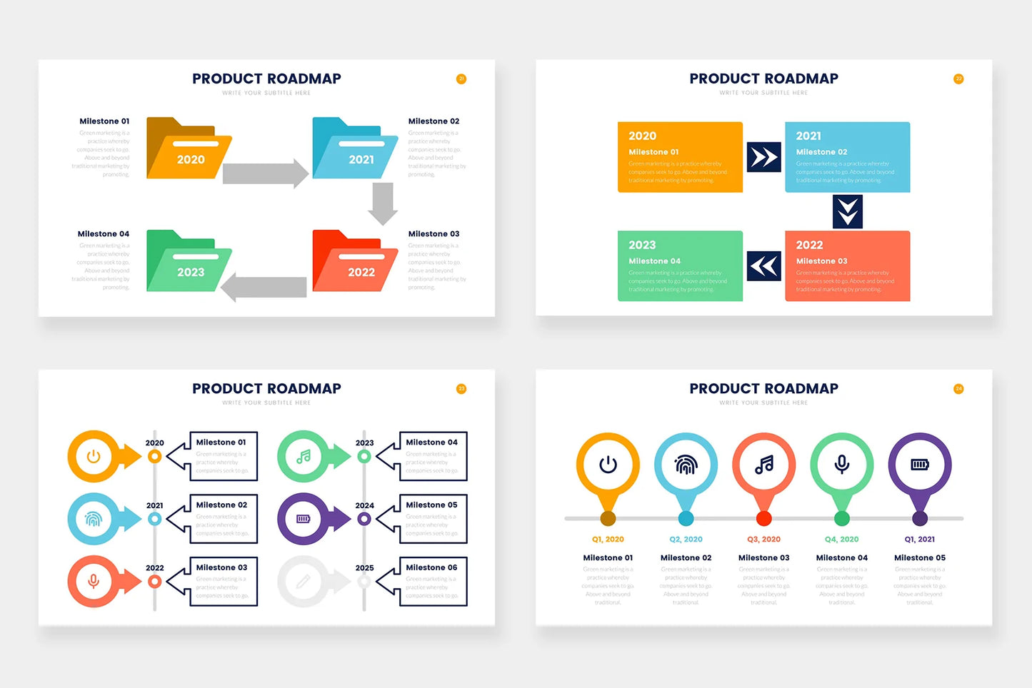 Product Roadmap Infographic templates