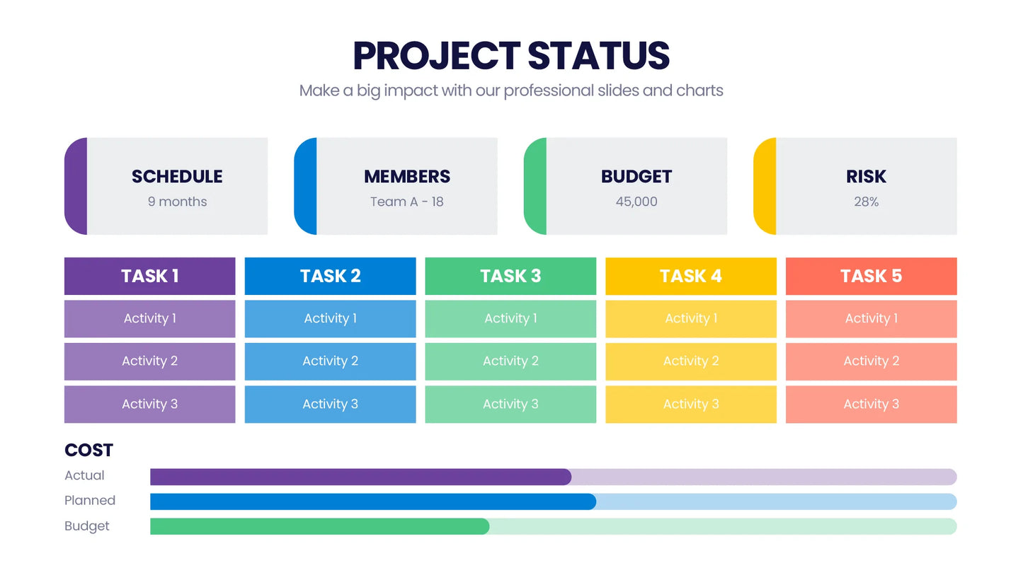 Project Status Infographic templates