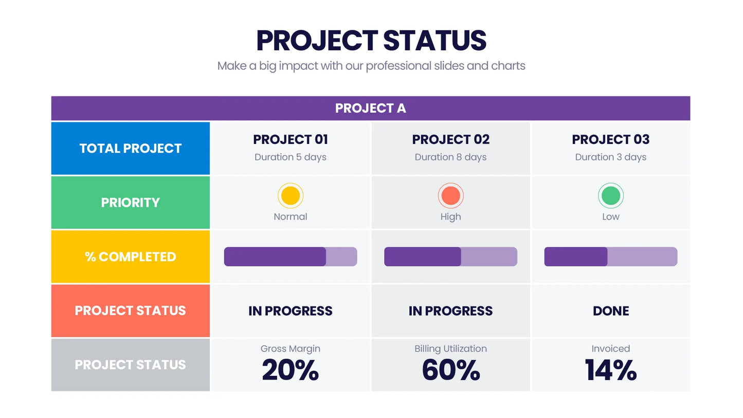 Project Status Infographic templates