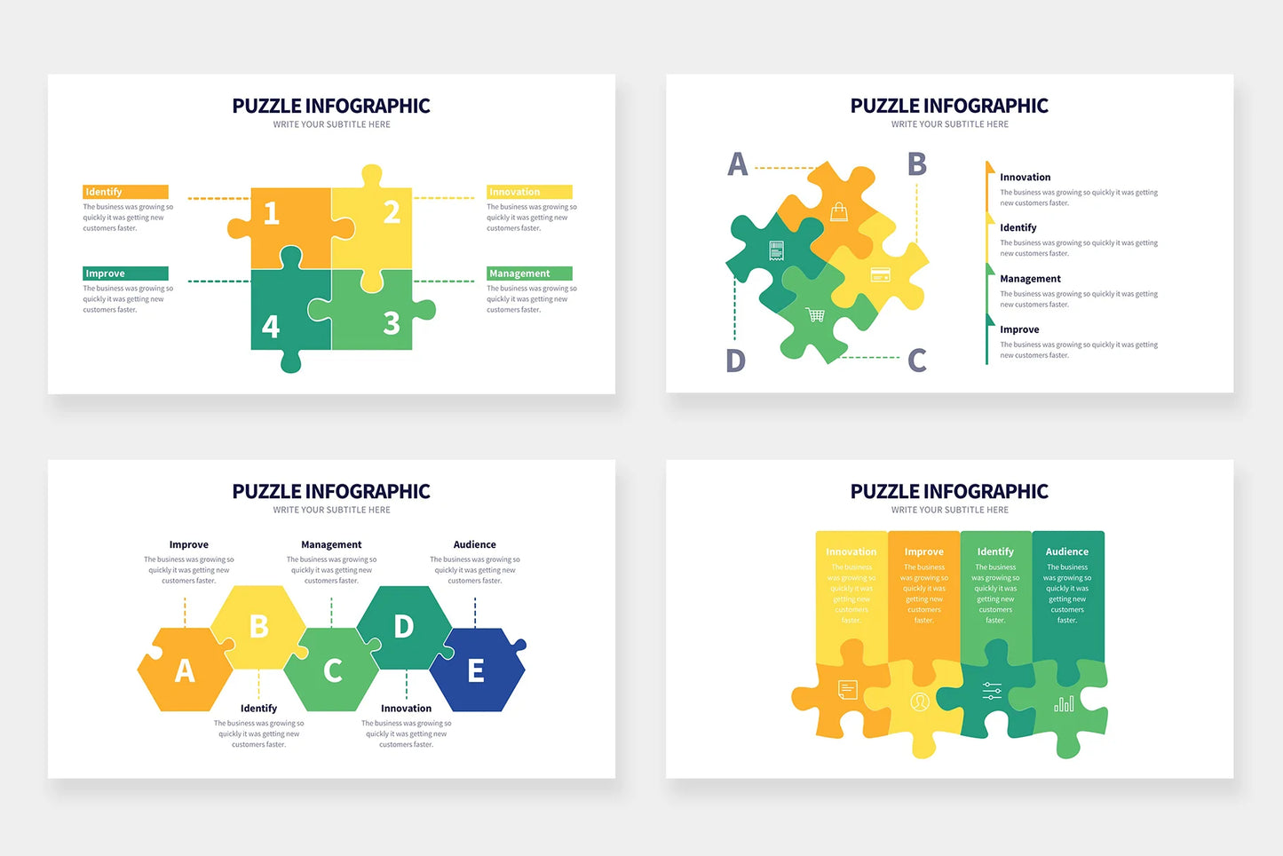 Puzzle Infographic templates