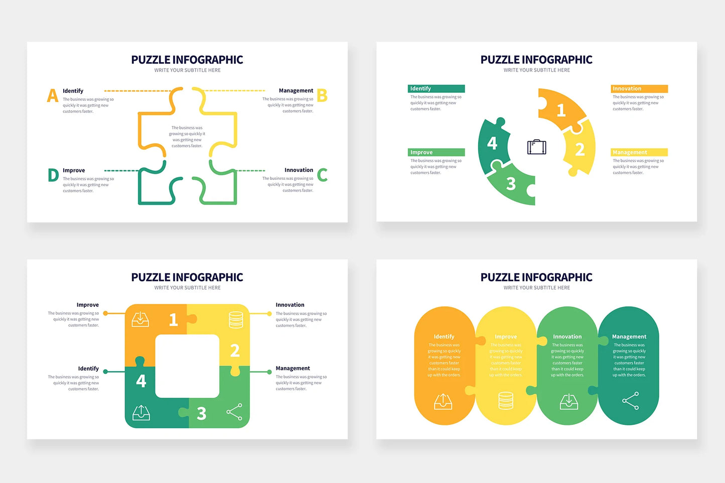 Puzzle Infographic templates