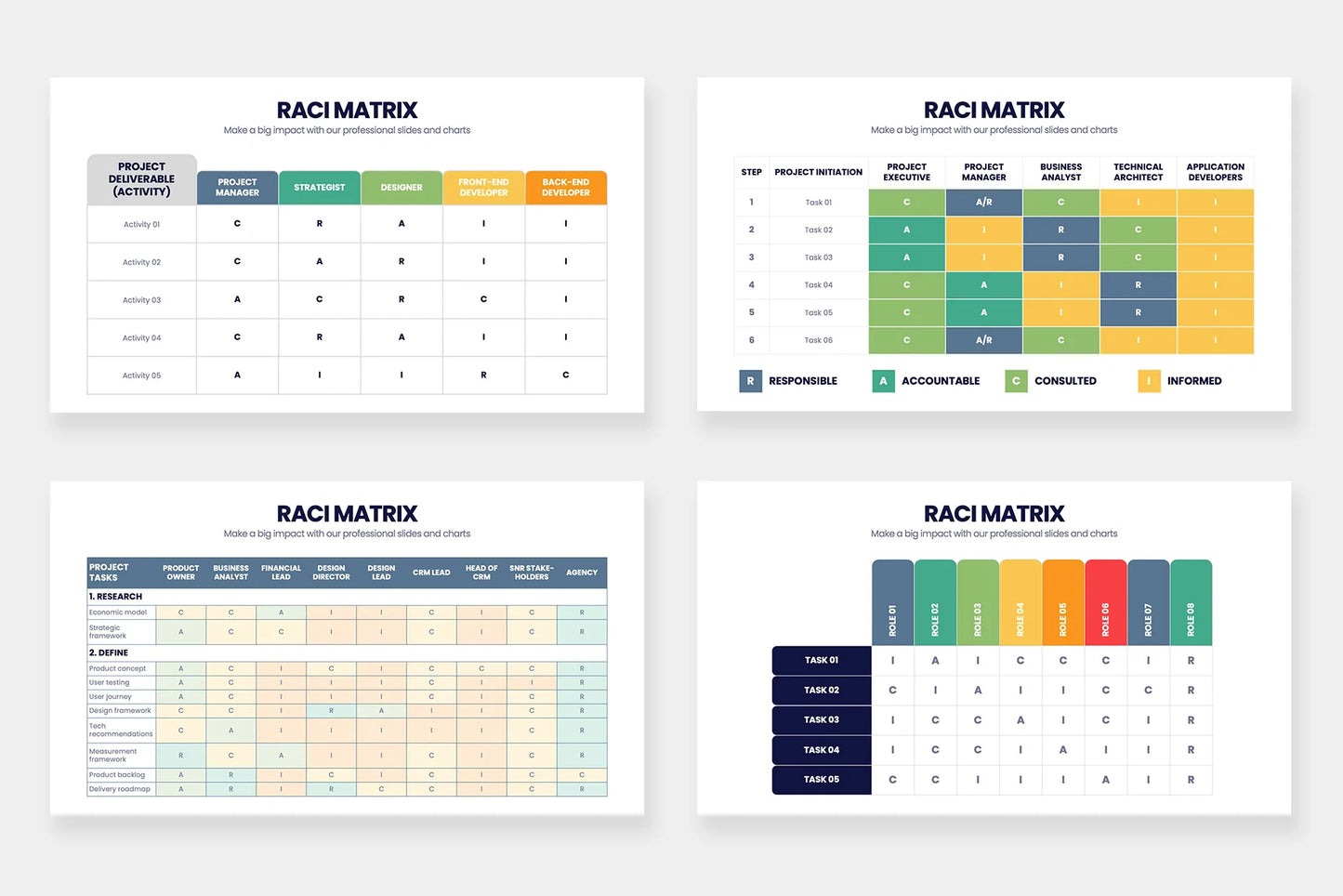 RACI Matrix Infographic templates