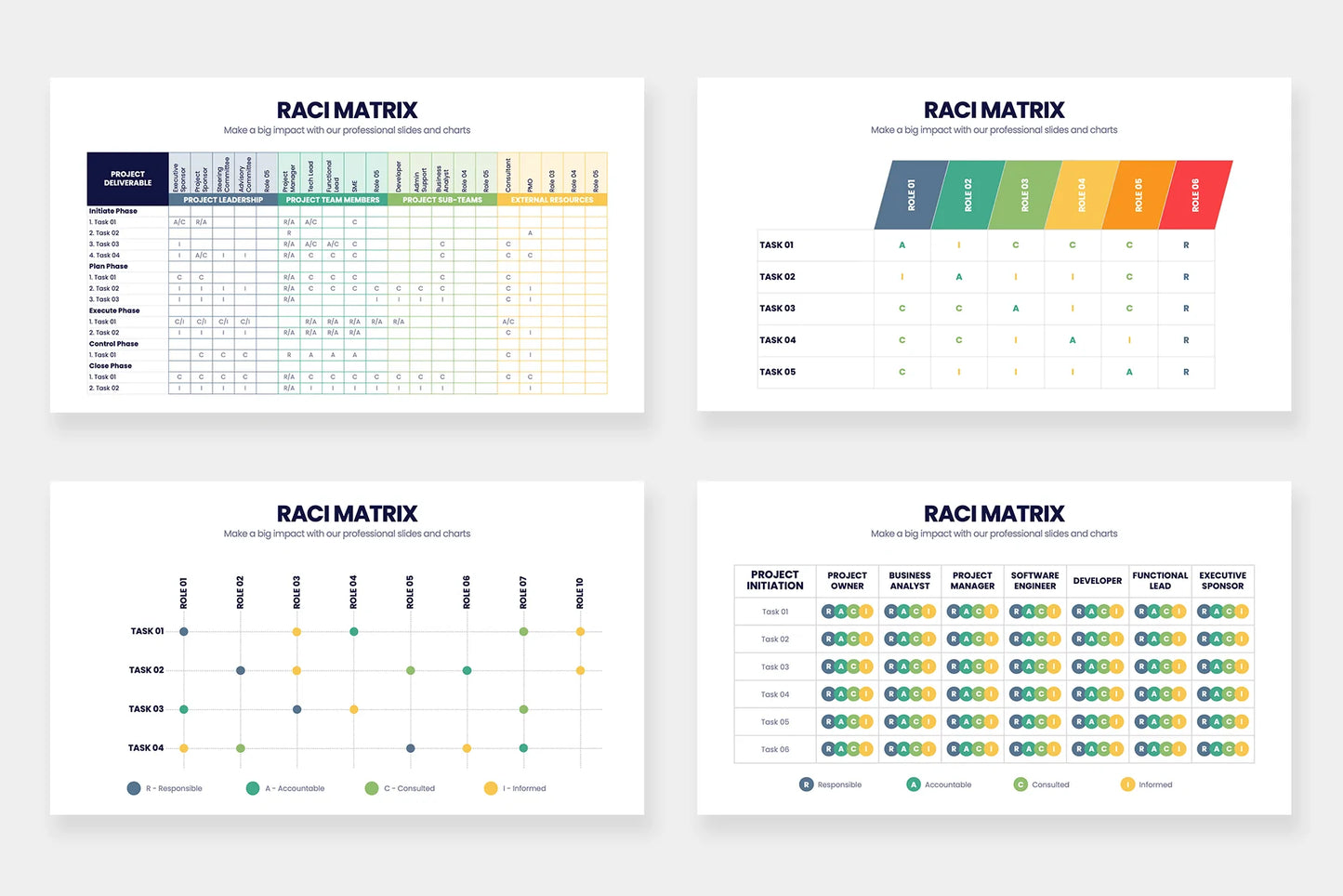 RACI Matrix Infographic templates