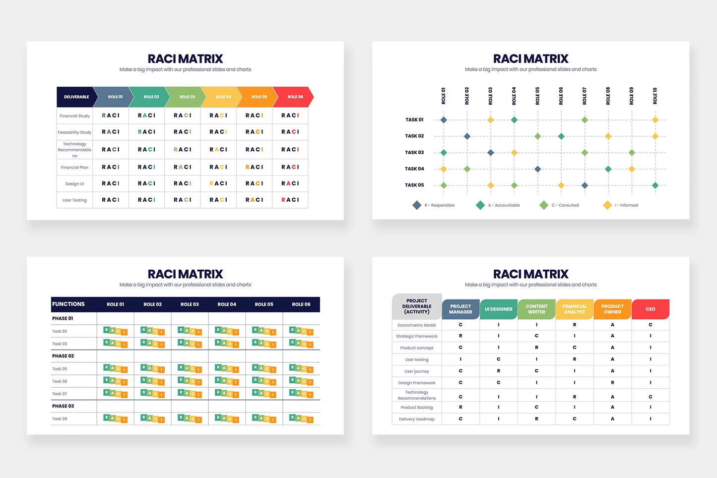 RACI Matrix Infographic templates