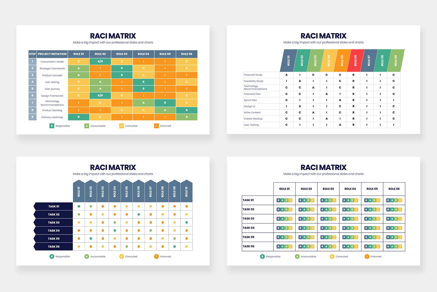 RACI Matrix Infographic templates