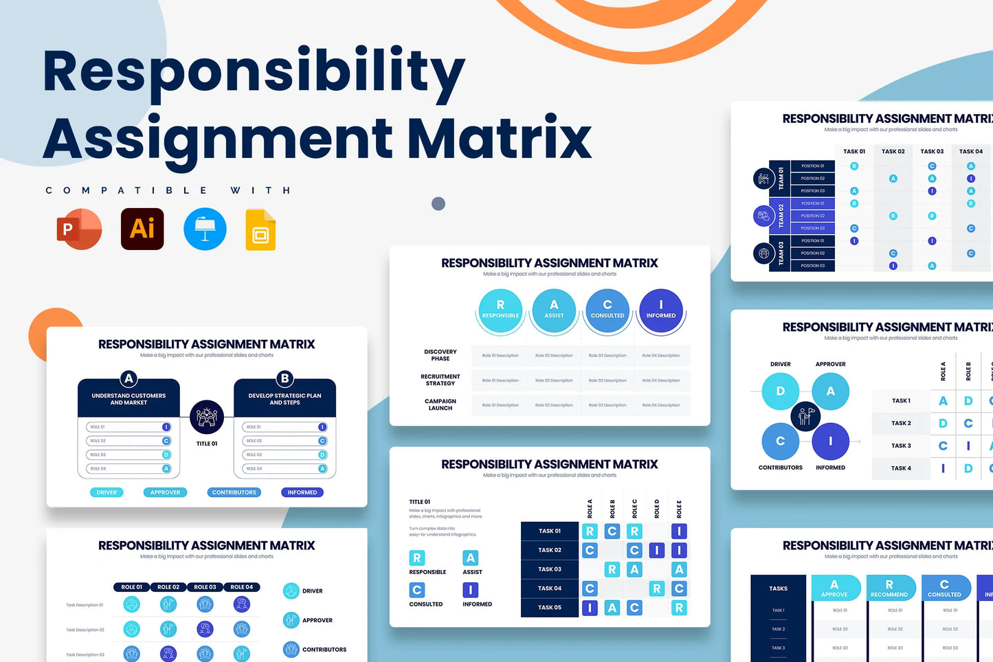 Responsibility Assignment Matrix Infographic templates