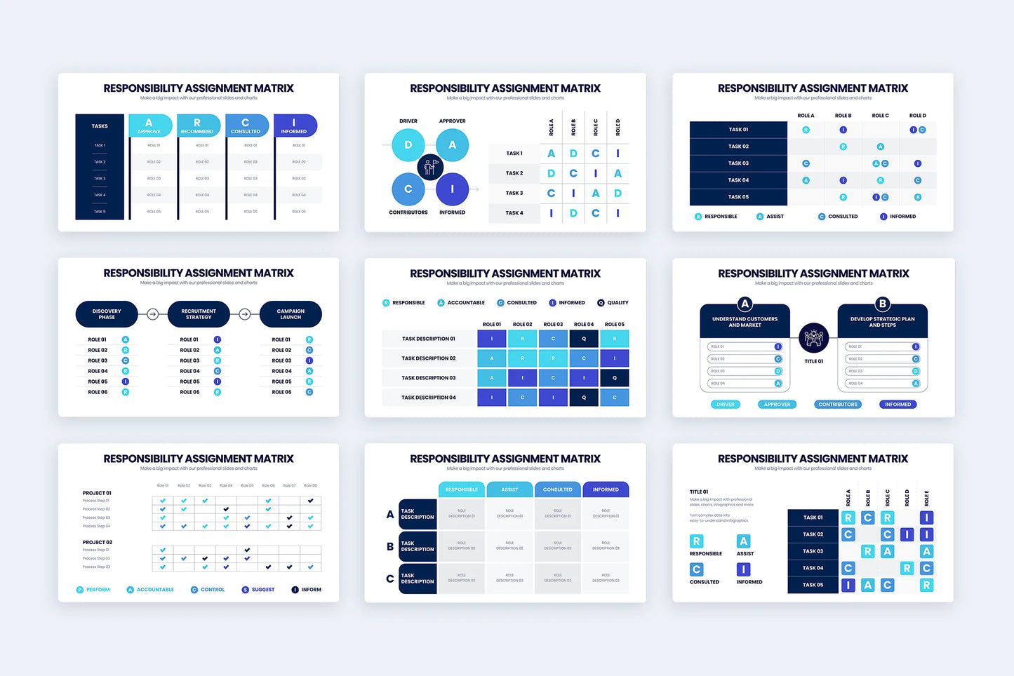 Responsibility Assignment Matrix Infographic templates