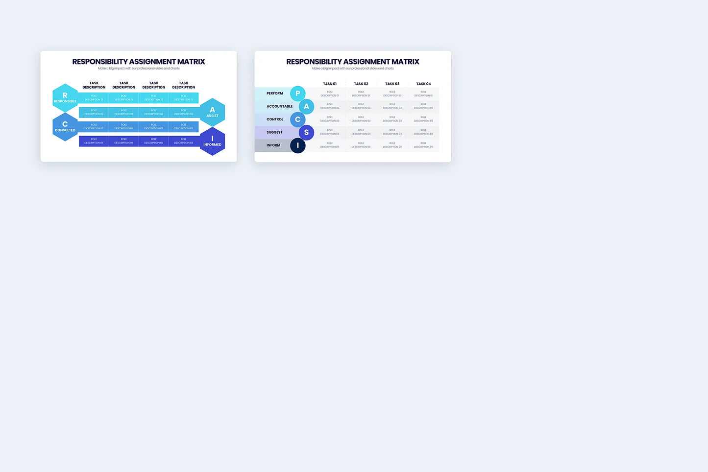 Responsibility Assignment Matrix Infographic templates