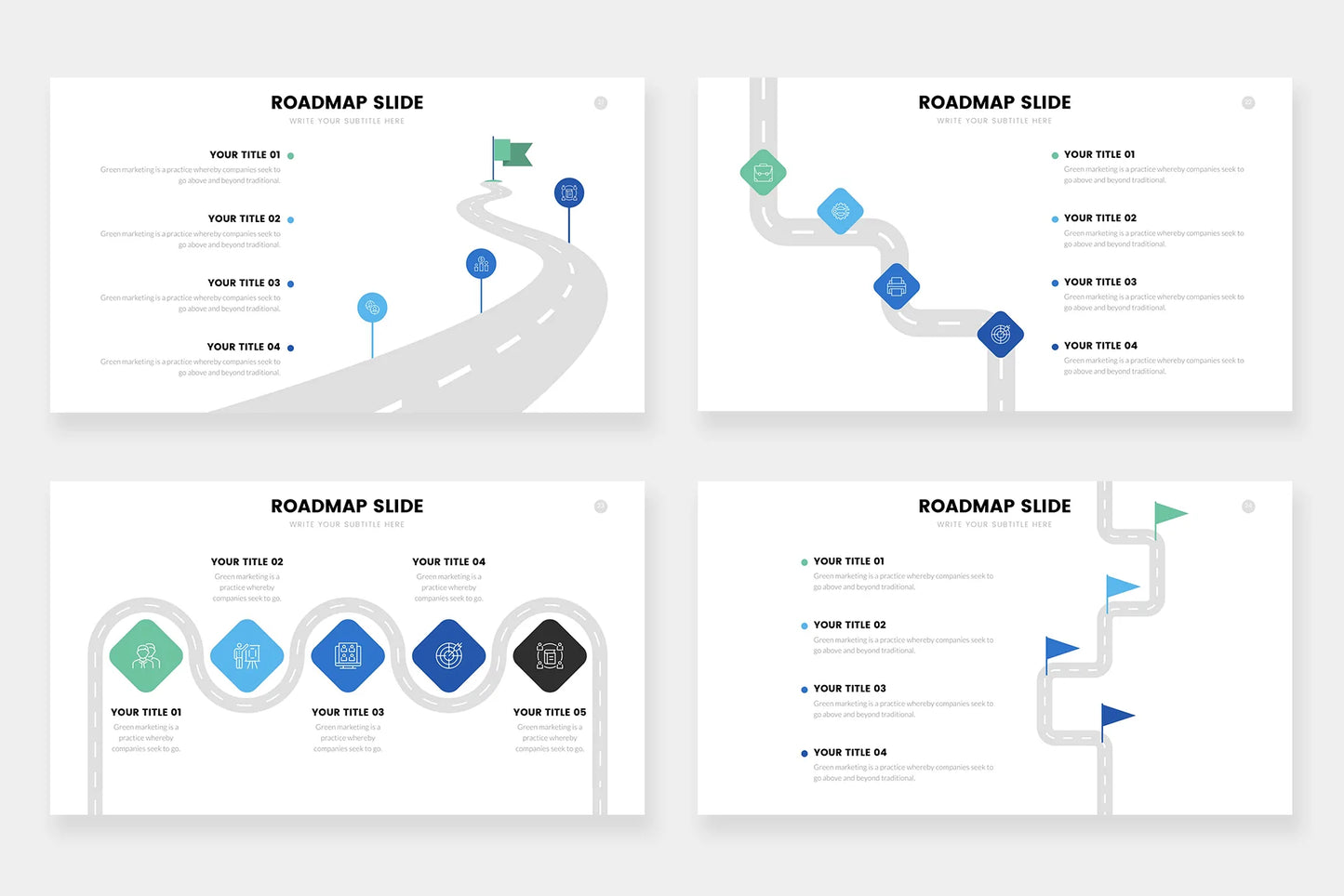 Roadmap Infographic Templates PowerPoint slides