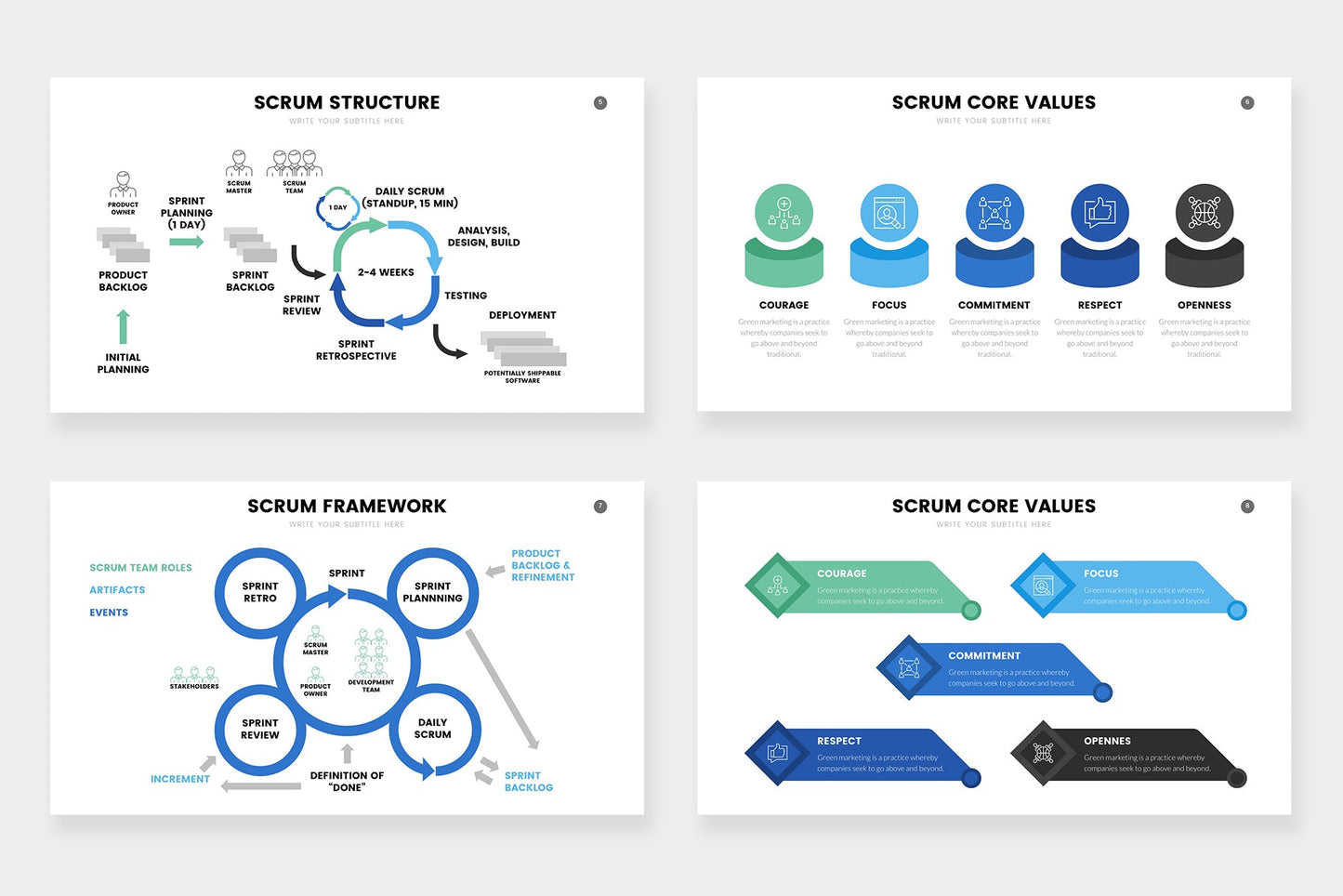 SCRUM Infographic templates