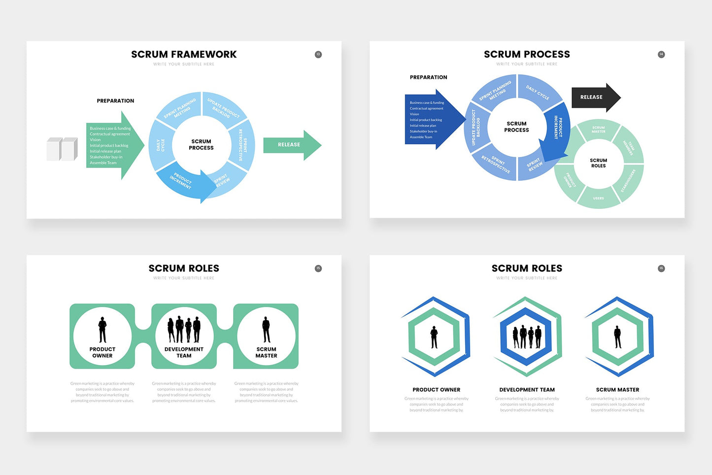 SCRUM Infographic templates