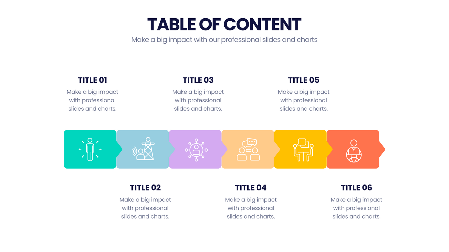 Table of Content Infographic templates