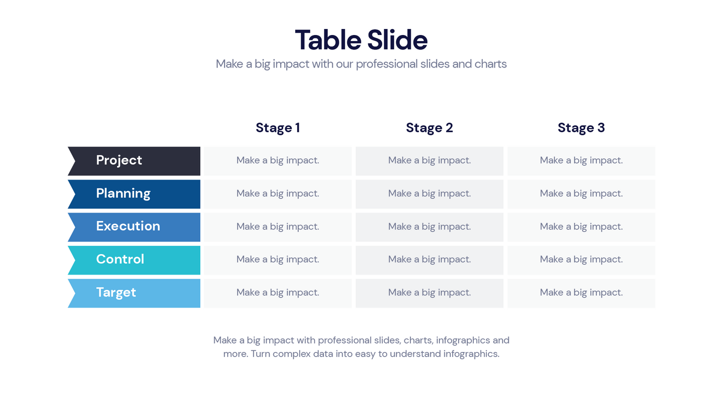 Table Infographic templates