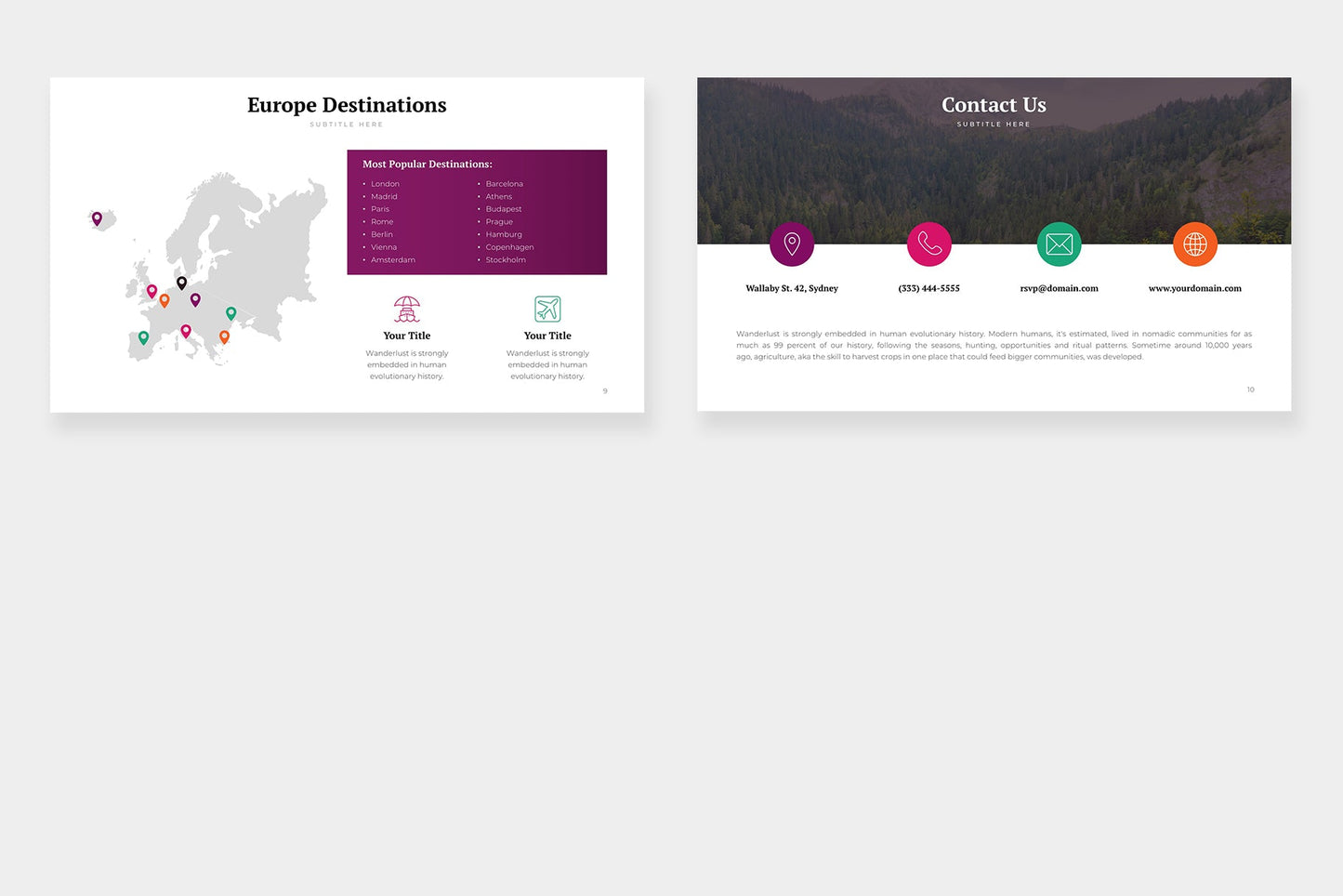 Travel Infographic templates