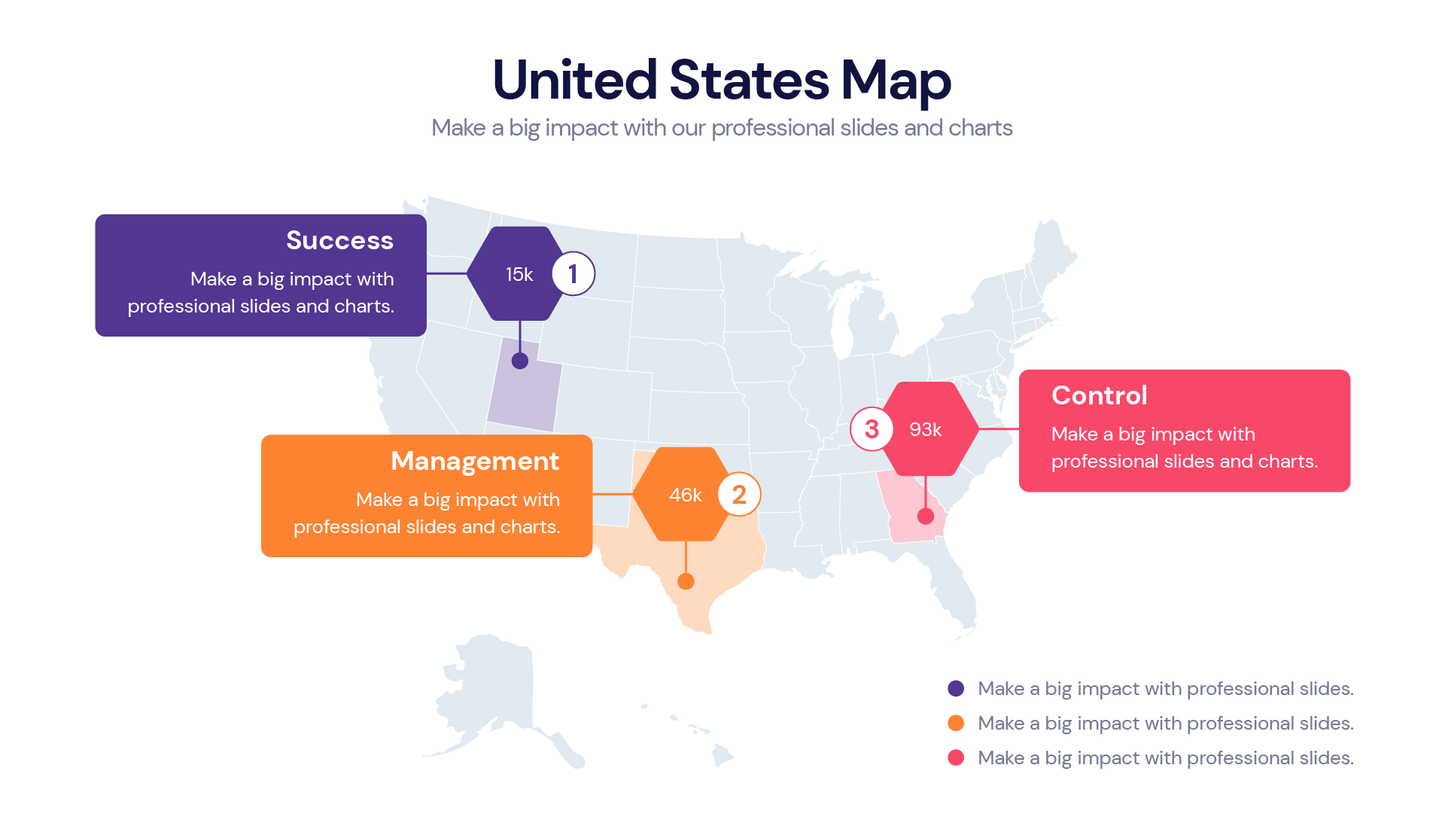 United States Map Infographic templates