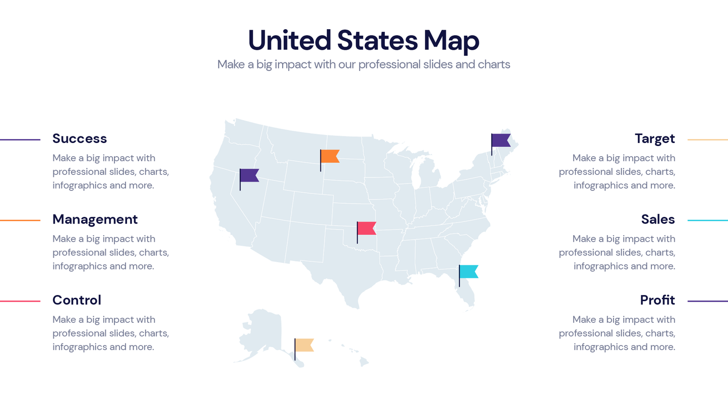 United States Map Infographic templates