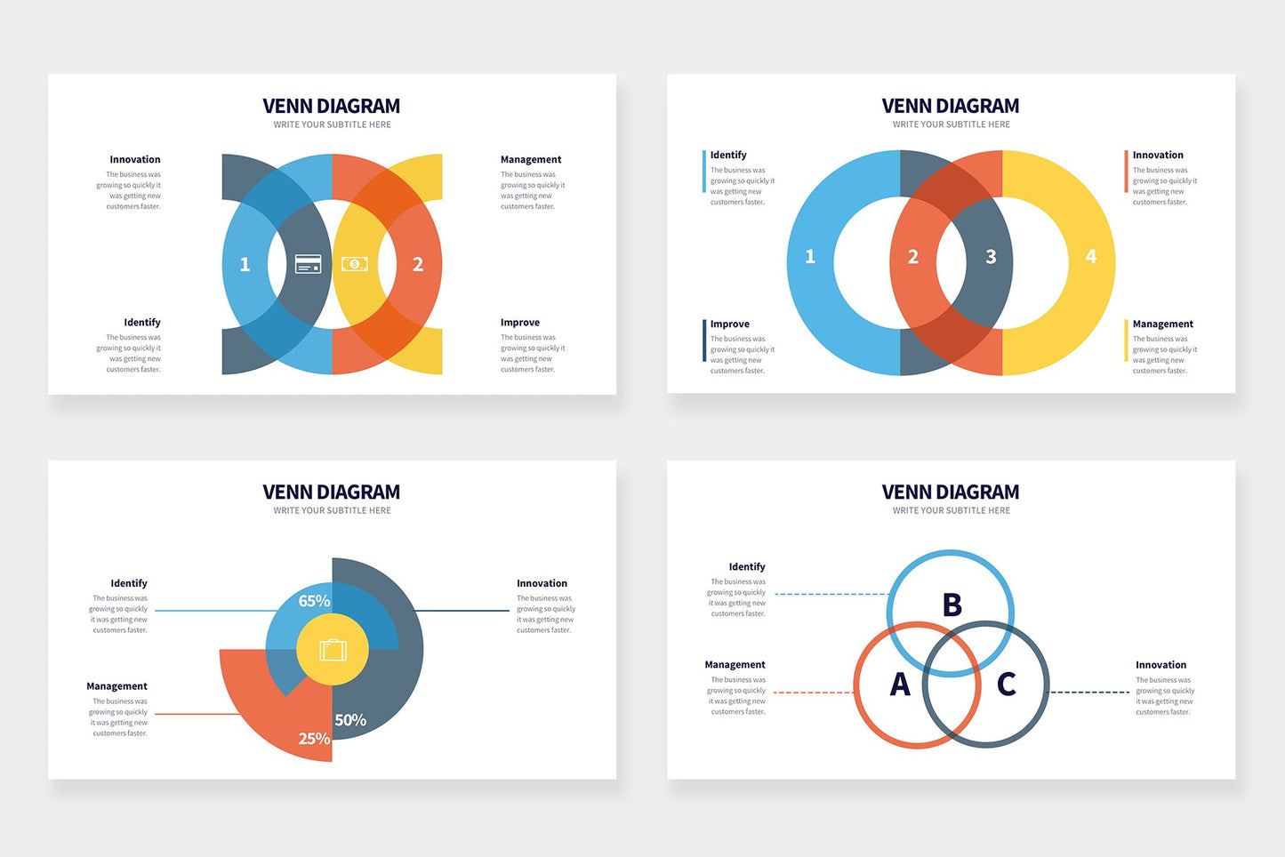 Venn Infographic templates