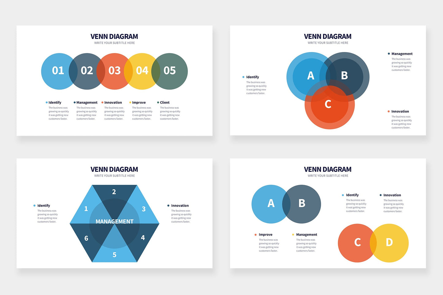 Venn Infographic templates