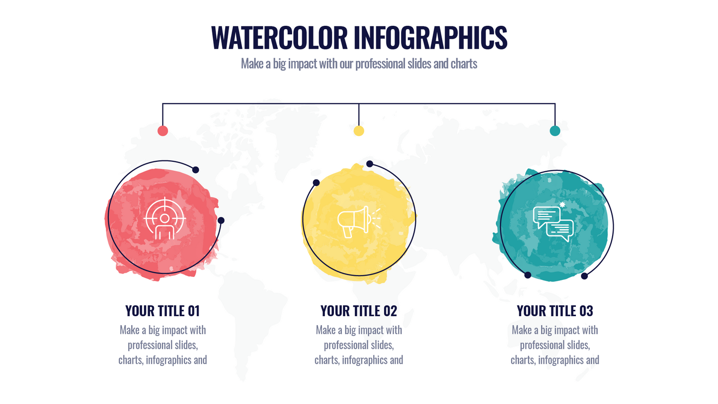 Watercolor Infographic templates