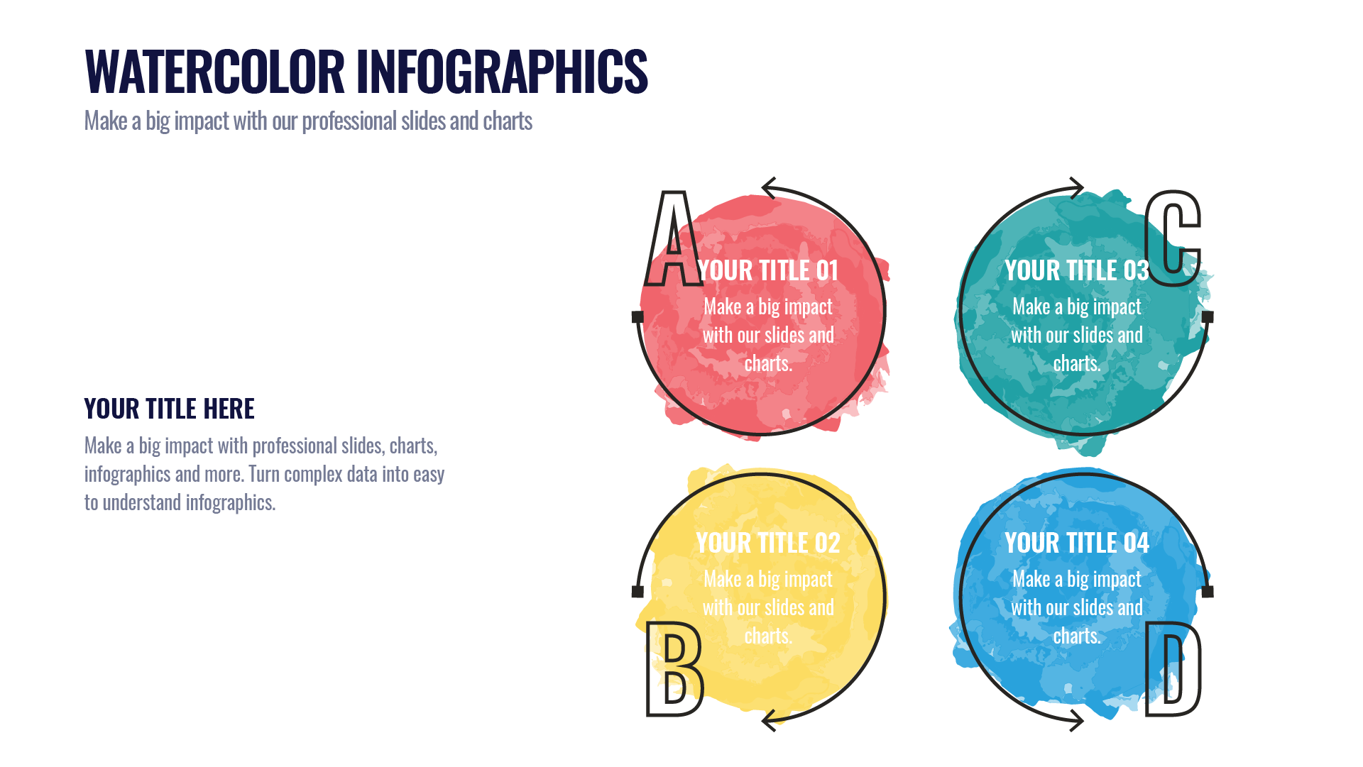 Watercolor Infographic templates