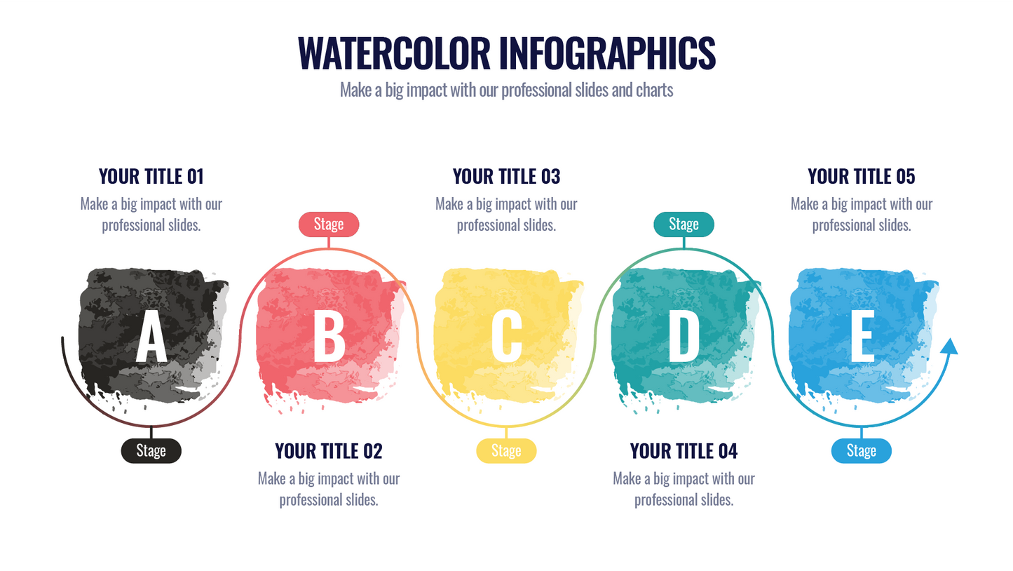 Watercolor Infographic templates