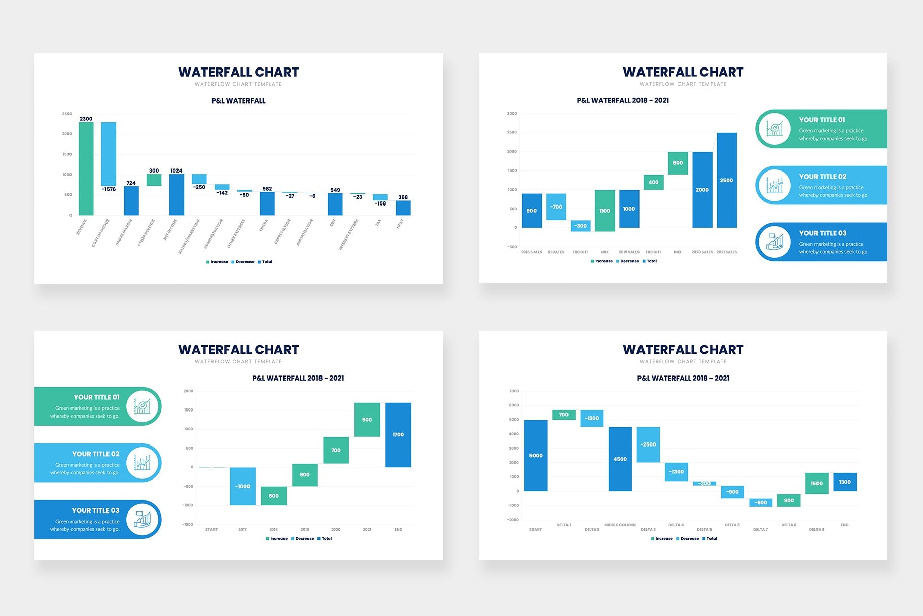 Waterfall Chart Infographic templates