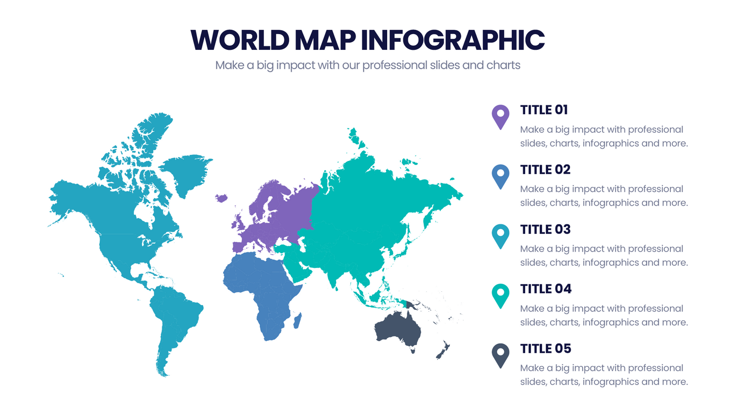 World Map Infographic templates