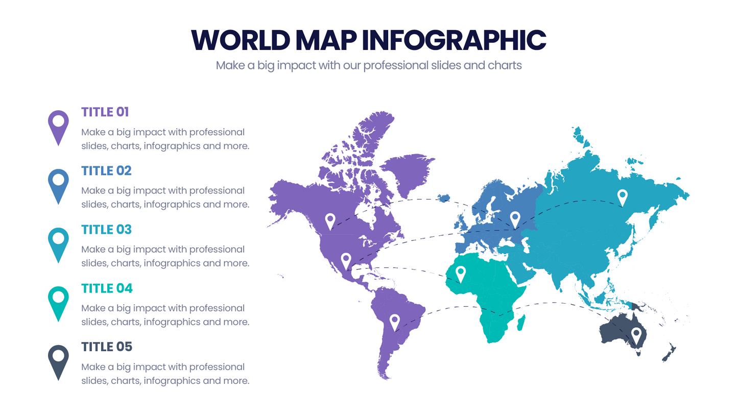 World Map Infographic templates