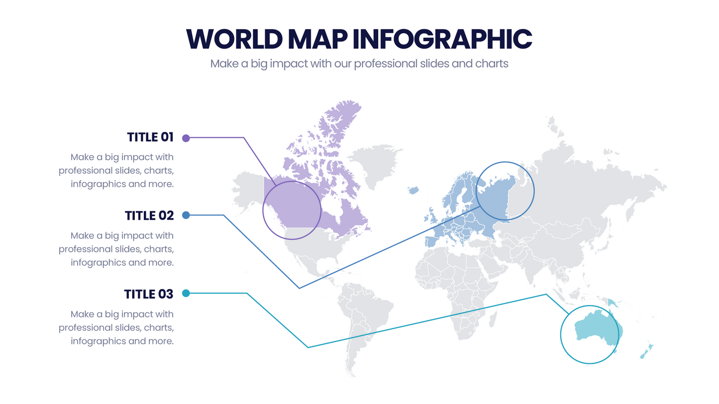 World Map Infographic templates