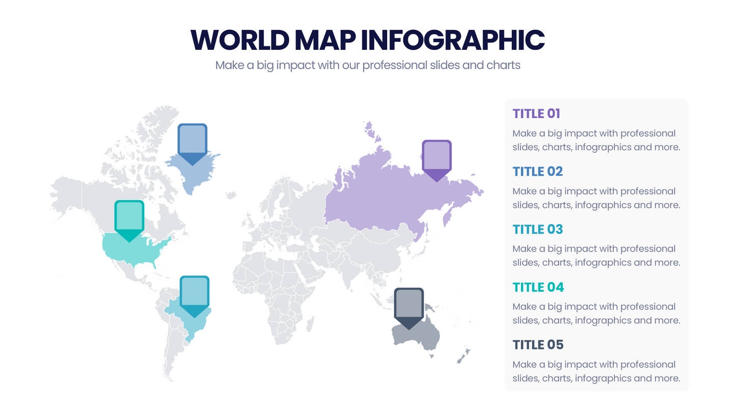 World Map Infographic templates