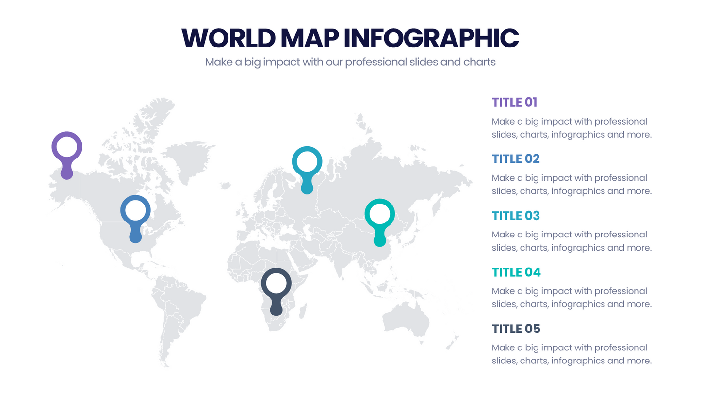 World Map Infographic templates