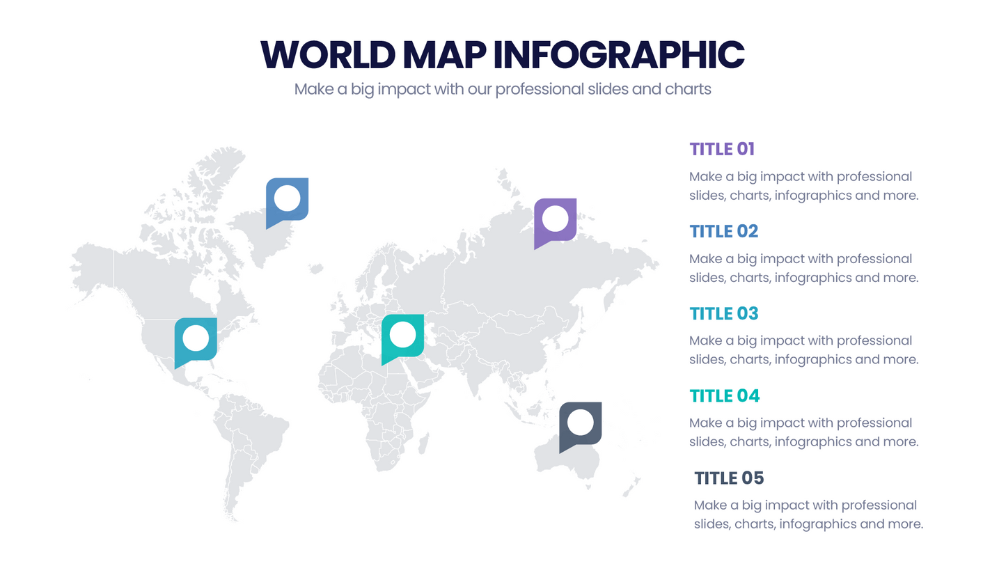 World Map Infographic templates