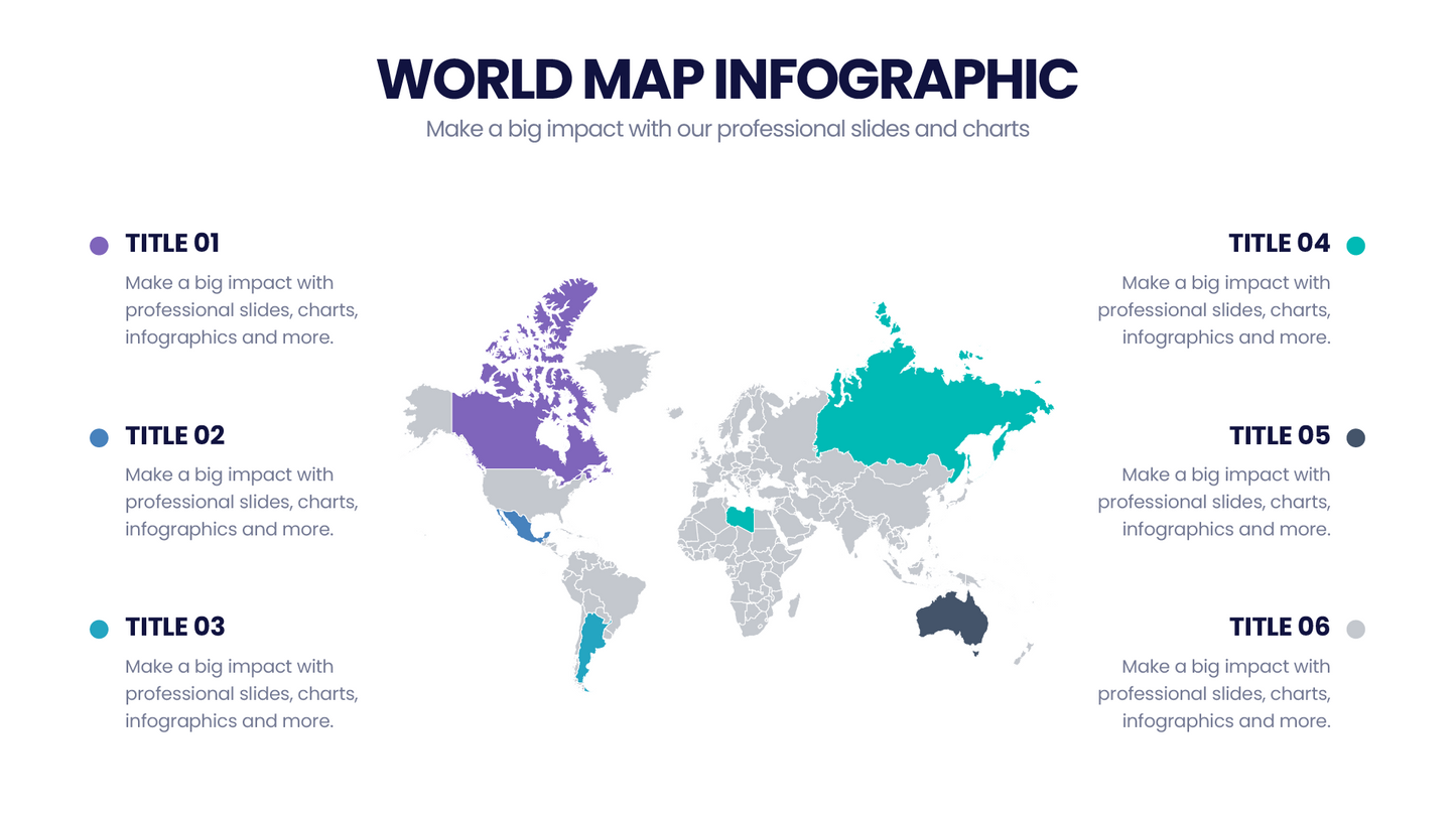 World Map Infographic templates