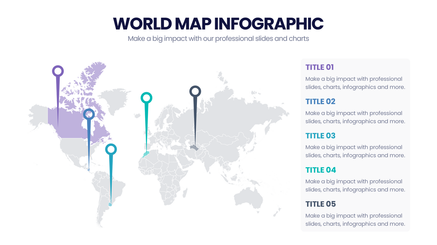 World Map Infographic templates