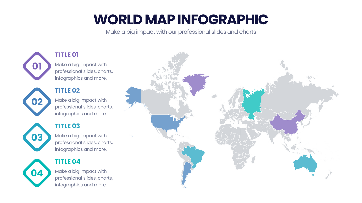 World Map Infographic templates