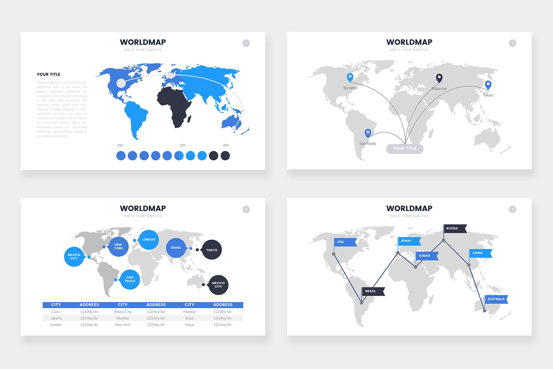 World Map Slideshow Worldmap Infographics - PowerPointX | Slides | Keynote | PowerPoint